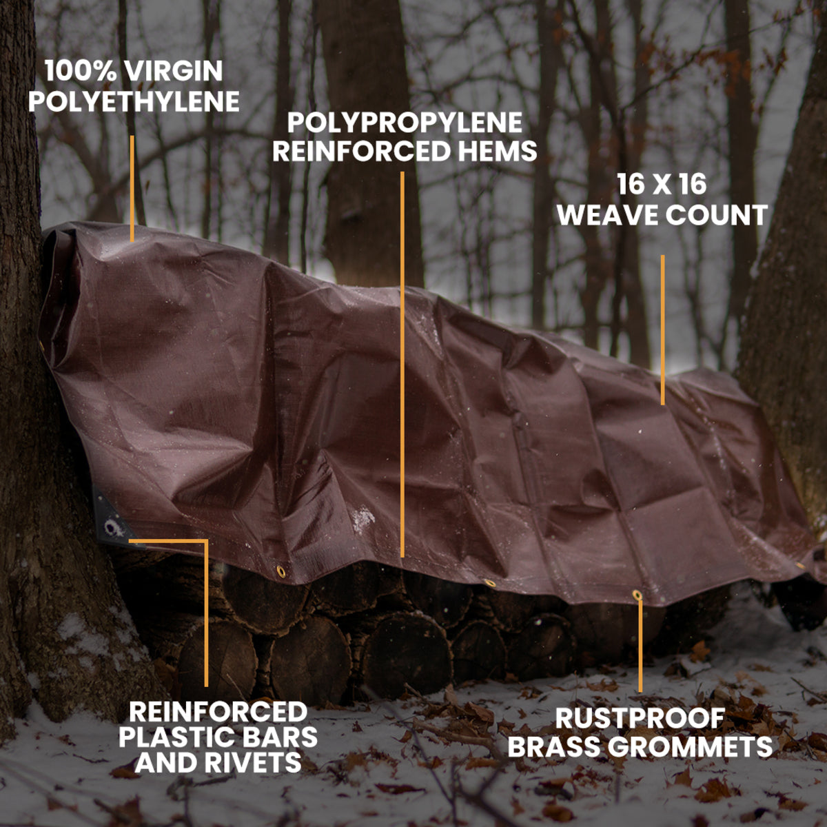 18' x 24' Super Heavy Duty Poly Tarp - Image 4