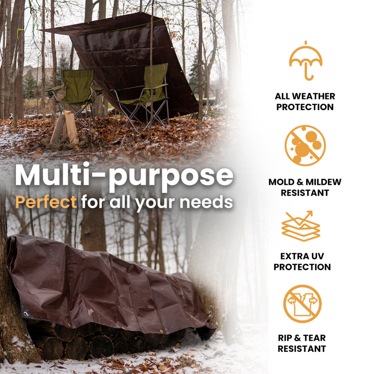 12' x 20' Super Heavy Duty Poly Tarp - Image 8