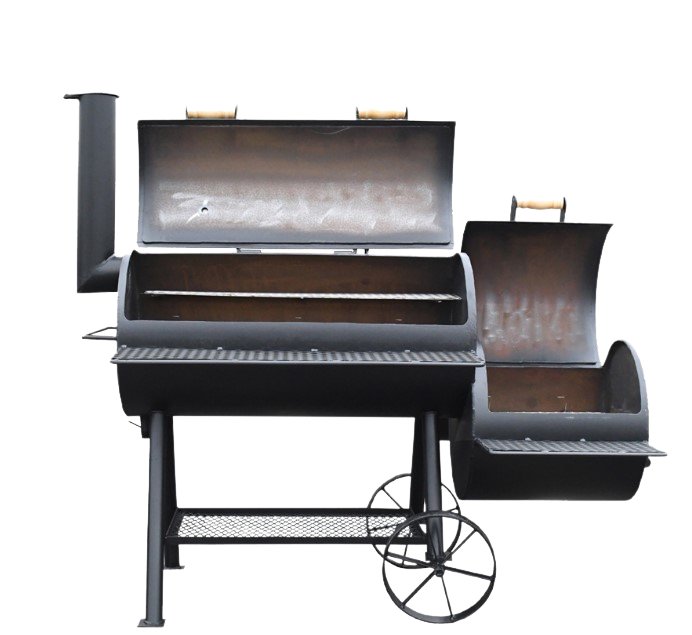 Texas Longhorn BBQ Pits: 20x40 Single Lid Smoker with Side Firebox - Image 2
