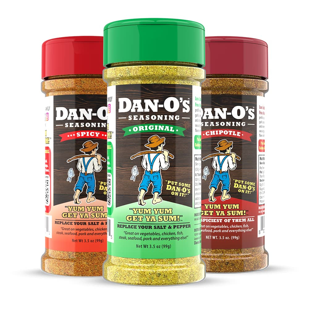Dan-O'S Seasoning Small 3 Bottle Combo | Original. Chipotle. & Spicy | 3 Pack (3.5 Oz)