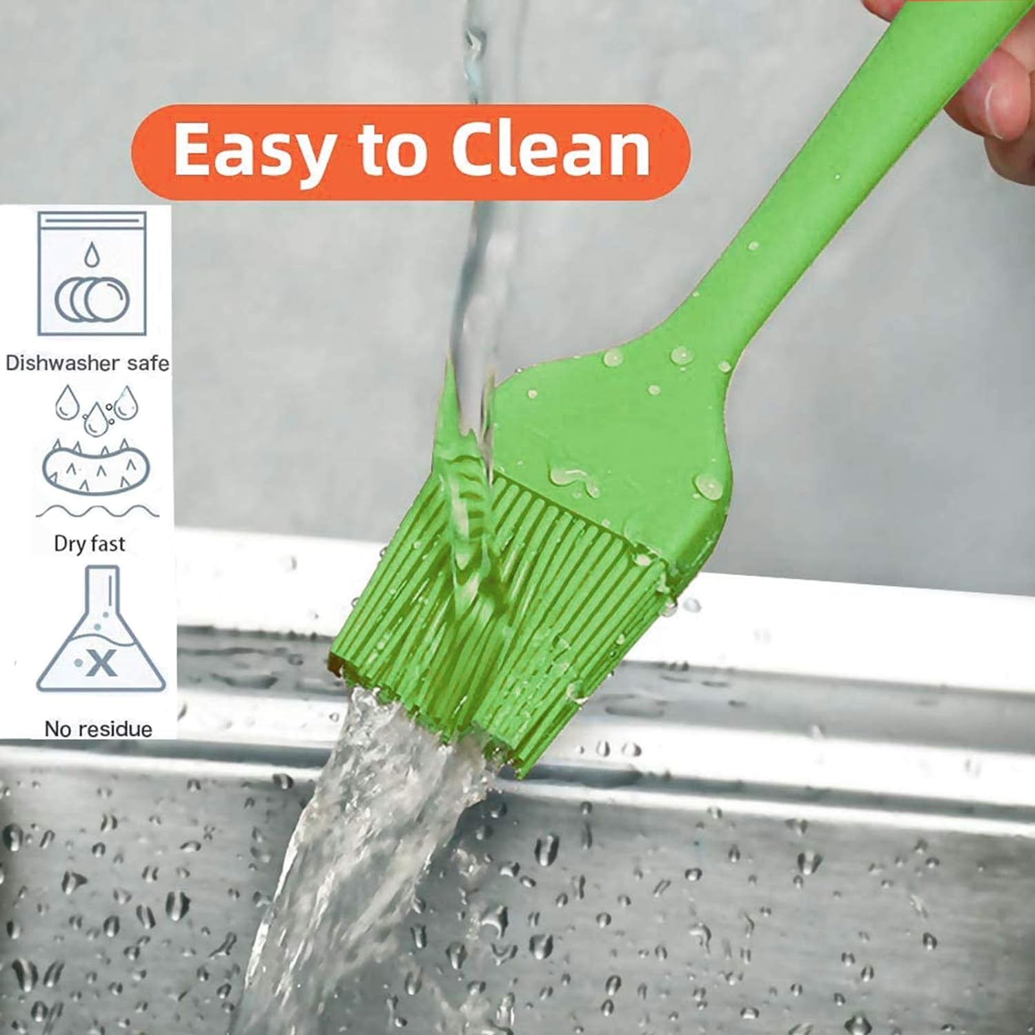 Ortarco Silicone Basting Pastry Brush for Baking Cooking Bbq Grill Spread Oil Butter Sauce 2 Pack - Image 7