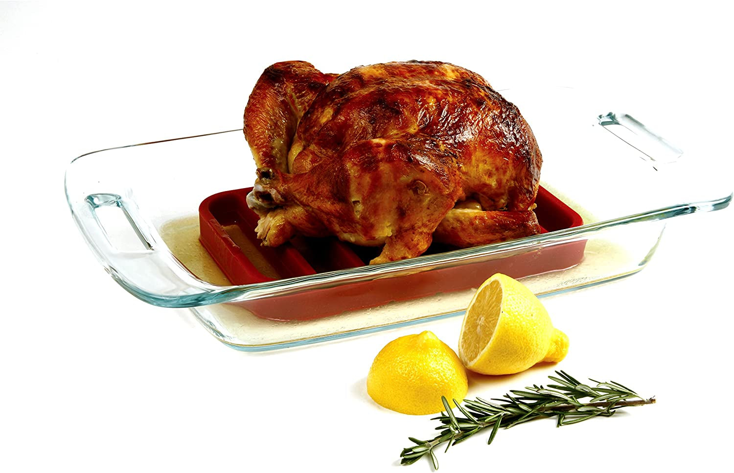 Norpro. Red Rectangle Silicone Roasting Rack. 1 EA - Image 2