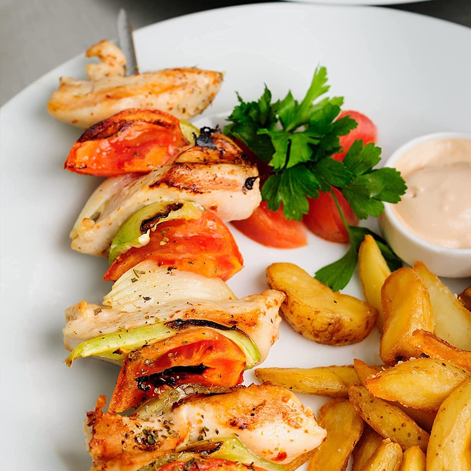 Dicunoy 9 PCS Stainless Steel Barbecue Skewers. 17 Kabob Skewers for Grilling.Reusable Metal Flat Shish BBQ Sticks with Kabob Rack Stand for Meat. Shrimp. Chicken. Vegetable Grill - Image 7