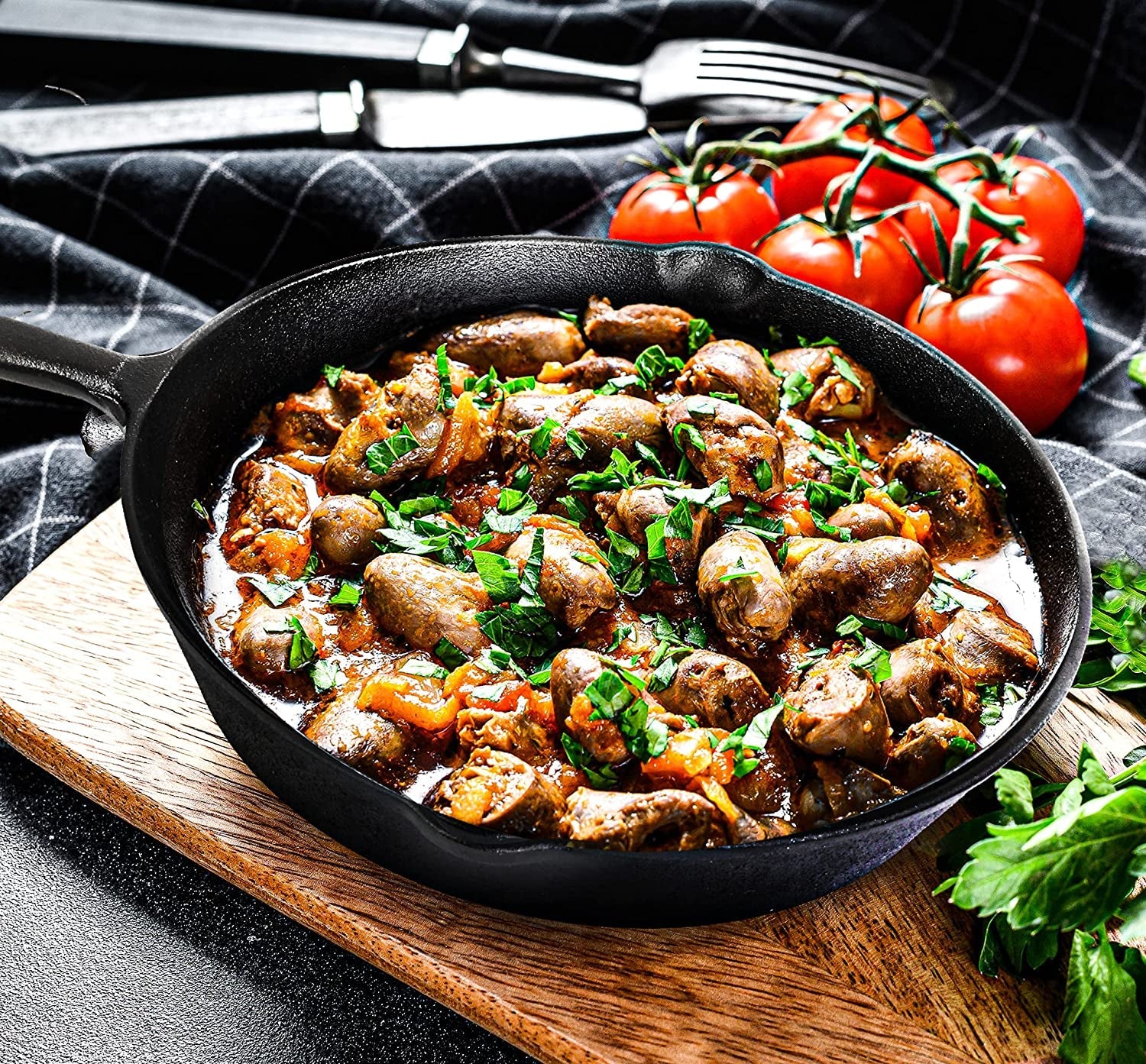 Utopia Kitchen Cast Iron Skillets 3 Piece Set. Chefs Pan. Pre Seasoned Cast Iron Skillets. 6. 8 & 10 Inches. Easy Use in the Oven. Stove. Grill. or Campfire. Black - Image 7
