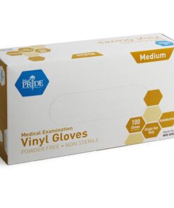 Medical Vinyl Examination Gloves (Medium. 100-Count) Latex Free Rubber | Disposable. Ultra-Strong. Clear | Fluid. Blood. Exam. Healthcare. Food Handling Use | No Powder