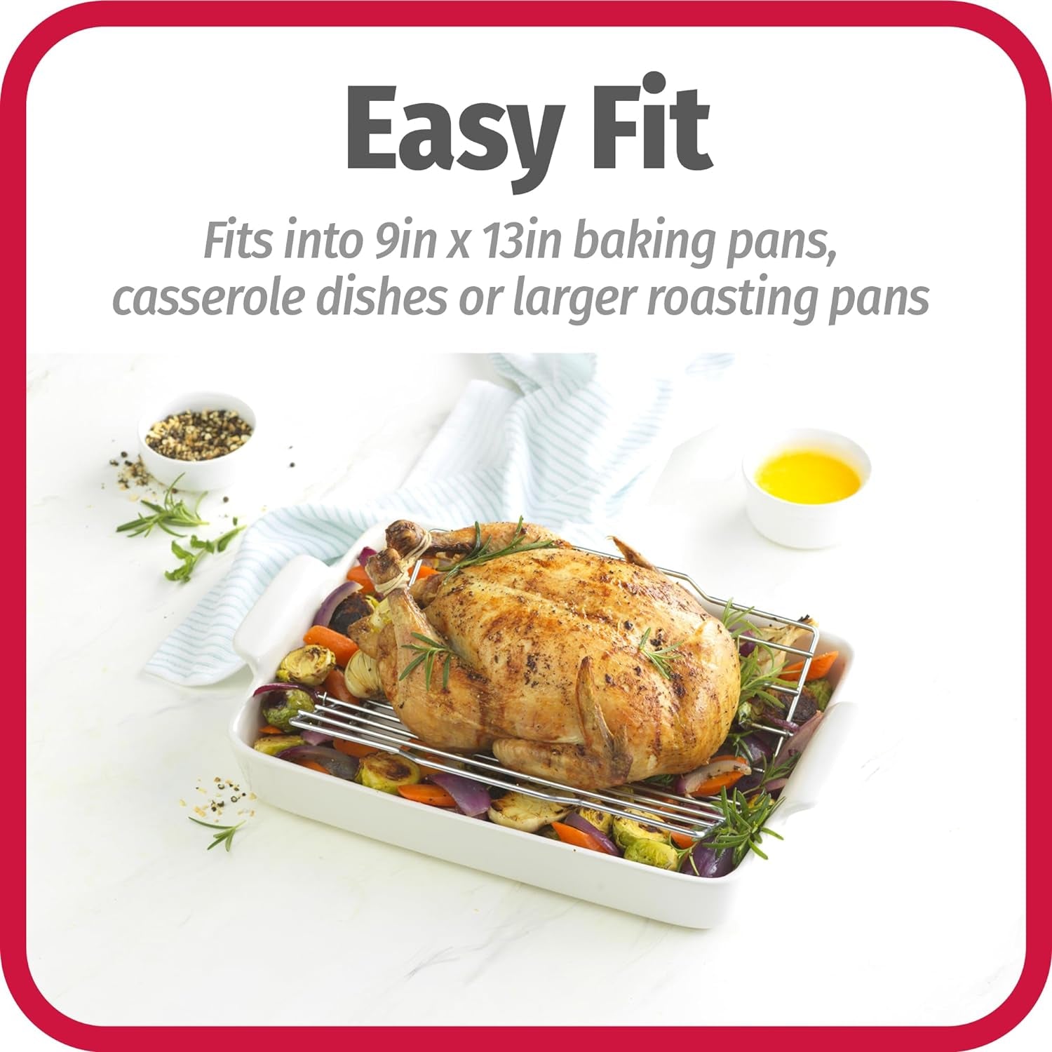 BRADSHAW INTERNATIONAL 23803 Chrome Adjustable Roast Rack - Image 7