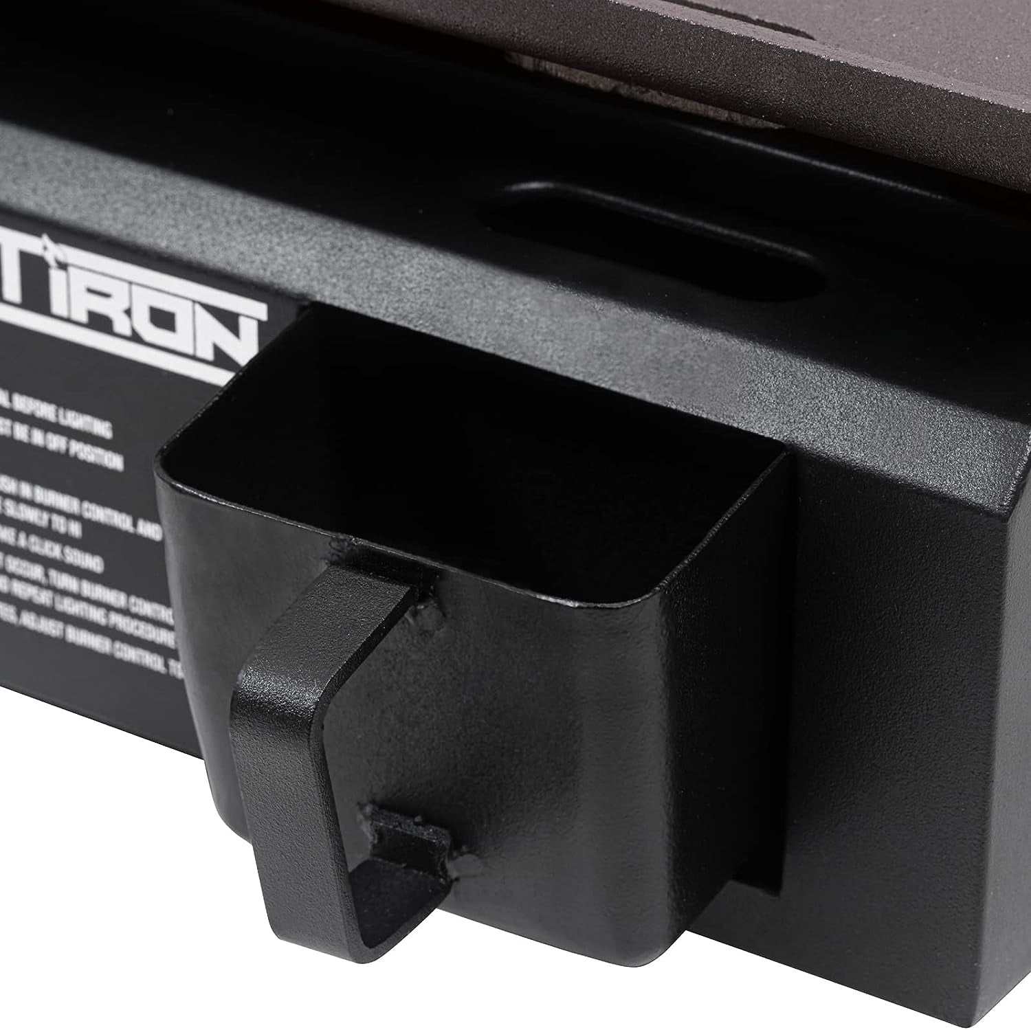 E8217 Flat Iron Portable Table Top 17 Gas Griddle Propane Grill. Black - Image 8