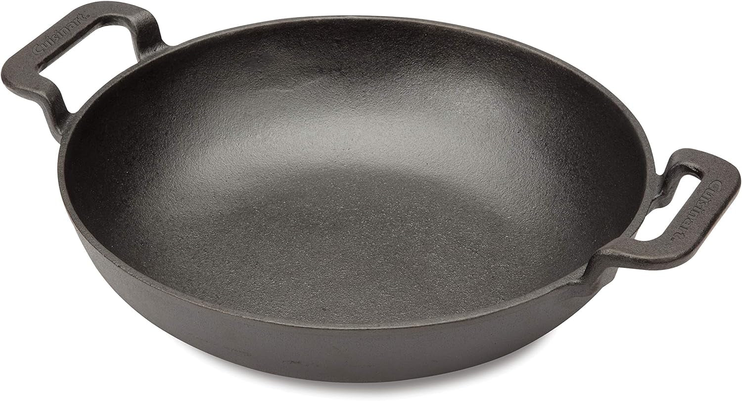 Cuisinart CCW-800. Pre-Seasoned Cast Iron Grilling Wok. 10