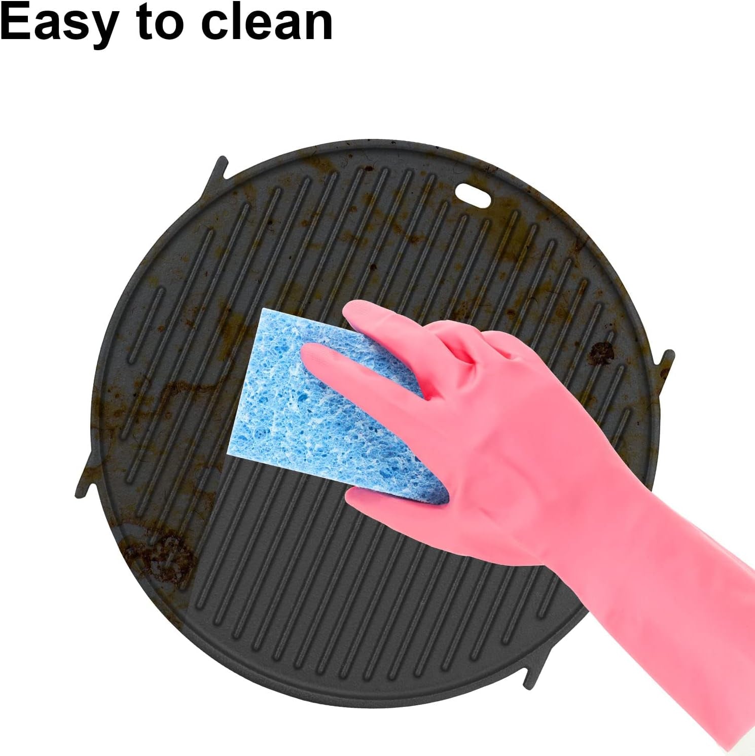 8834 Cast Iron Griddle for Weber Gourmet BBQ System Sear Grate. Griddle for 22-Inch Weber Kettle Premium/Charcoal Grill 22 Smokers. for Kettle Charcoal Grill Grate 22 Inch Diameter 12 - Image 5