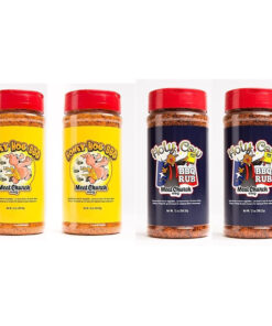 BBQ Rub Combo: Two Bottles of Honey Hog (14 Oz) BBQ Rub and Seasoning & BBQ Rub Combo: Two Bottles of Holy Cow (12 Oz) BBQ Rub and Seasoning