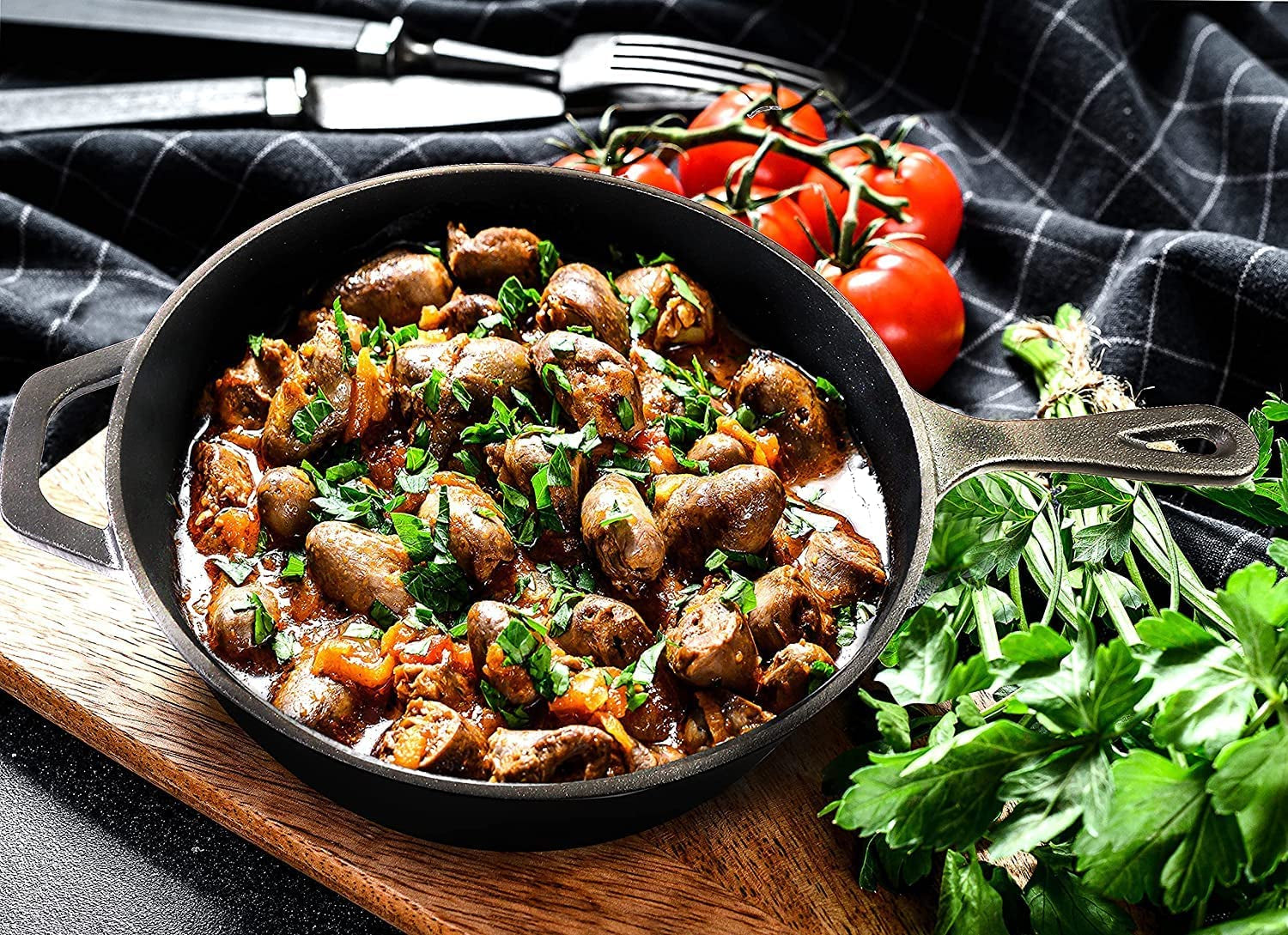 Utopia Kitchen Cast Iron Frying Pan 12 Inch. Cast Iron Chefs Pan. Pre Seasoned Skillet. Safe Grill Cookware for Indoor & Outdoor Use. Black - Image 8