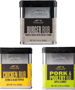 Grills SPC215 Burger Rub with Onion. Garlic. & Cheese Flavor & SPC170 Chicken Rub with Citrus & Black Pepper & SPC171 Pork & Poultry Rub with Apple & Honey 9.25 Ounce (Pack of 1)