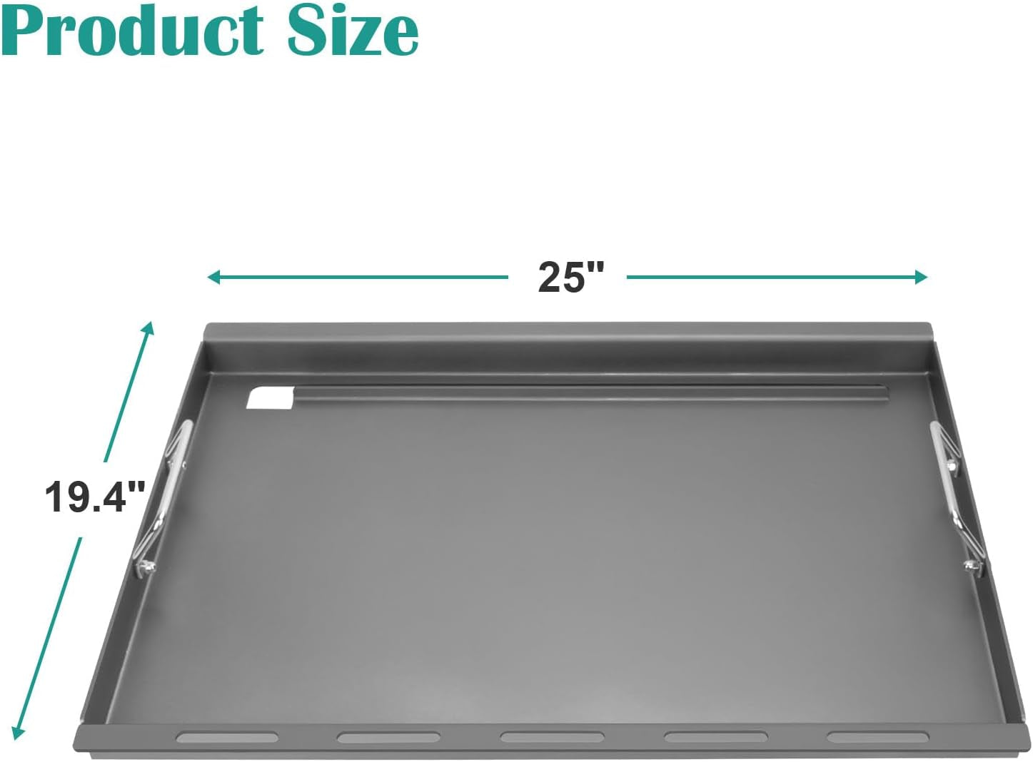 Full-Size Griddle Inserts for Weber Genesis 300 Gas Grill. Griddle for Weber Genesis 300 Series E-310 E-320 E-330 S-310 S-320 S-330 EP-310 EP-320 EP-330 CEP-310 CEP-330 Replace for Weber 7524 Grate*2 - Image 2