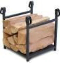 Pilgrim: Western Star Wood Holder - BlackBlack Suede Leather  - 15W x 16.25H x 14.25D