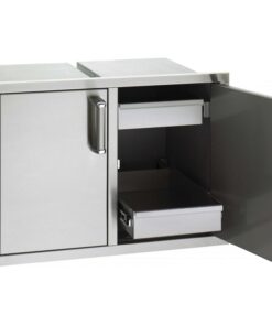 Fire Magic: Flush Mount Double Doors with Dual Drawers