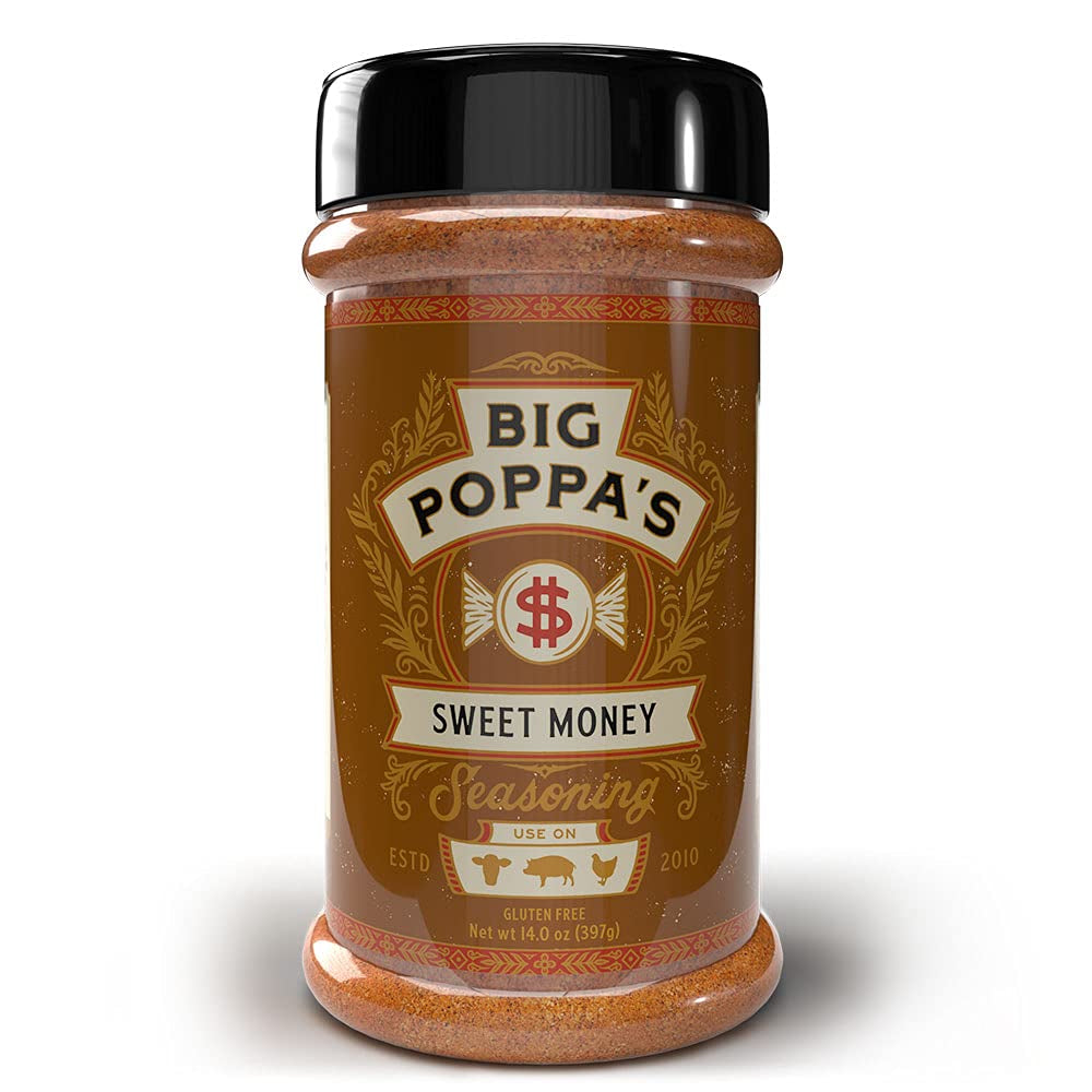 Big Poppa'S Sweet Money BBQ Rub — Award Winning Pork BBQ Rub — Gluten-Free Spice Mix — Dry Rubs for Smoking and Grilling with Granulated Honey (14 Oz)
