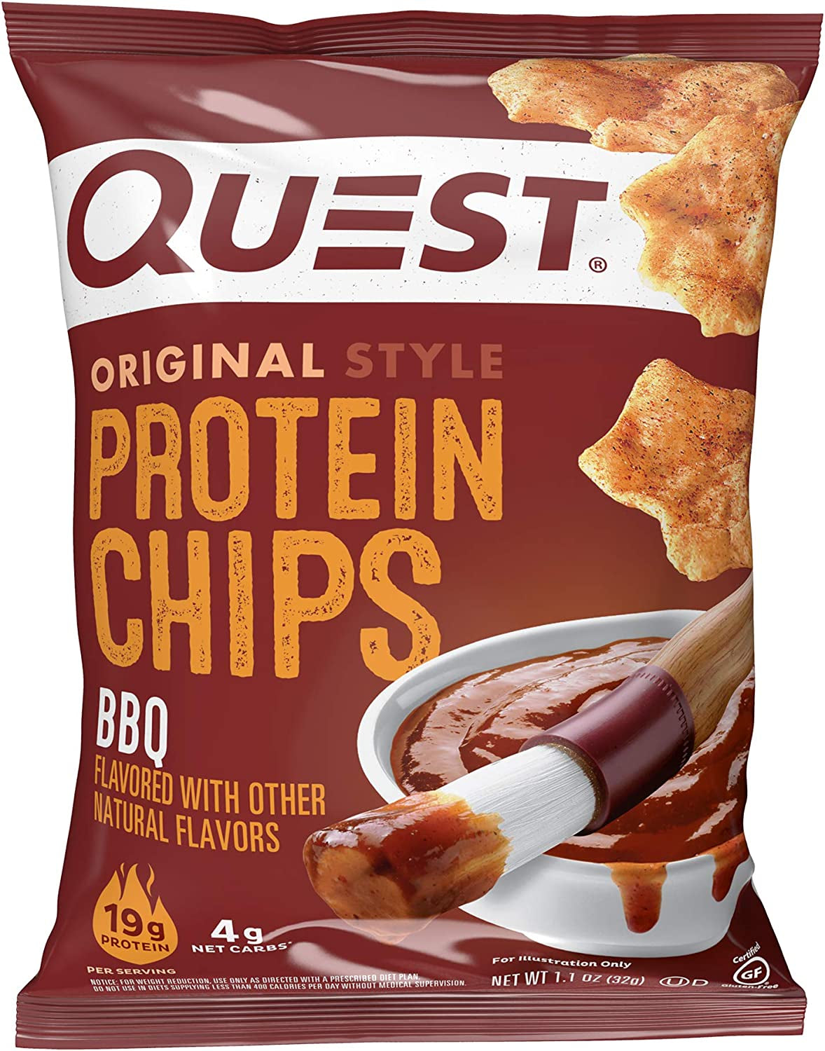 Quest Nutrition Protein Chips. BBQ. High Protein. Low Carb. 1.1 Ounce (Pack of 12)