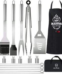Grill Utensils Set.Bbq Grilling Accessories. Grill Set Gifts for Men Grill Tools. Barbeque with Apron. Stainless Steel Grill Kit Set Gifts for Men or Dad.Outdoor Camping Best Gifts (Style 2)