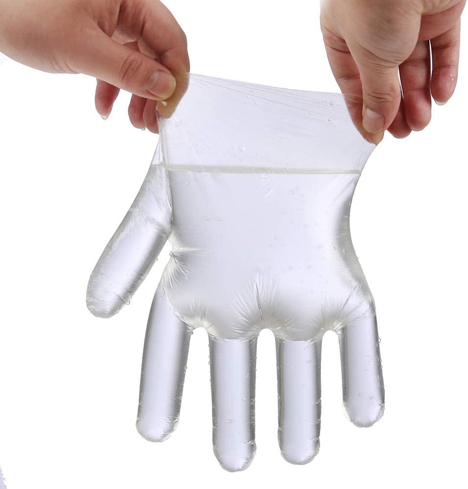Disposable Food Prep Gloves - 500 Piece Plastic Food Safe Disposable Gloves. Food Handling. One Size Fits Most 500 PCS - Image 3