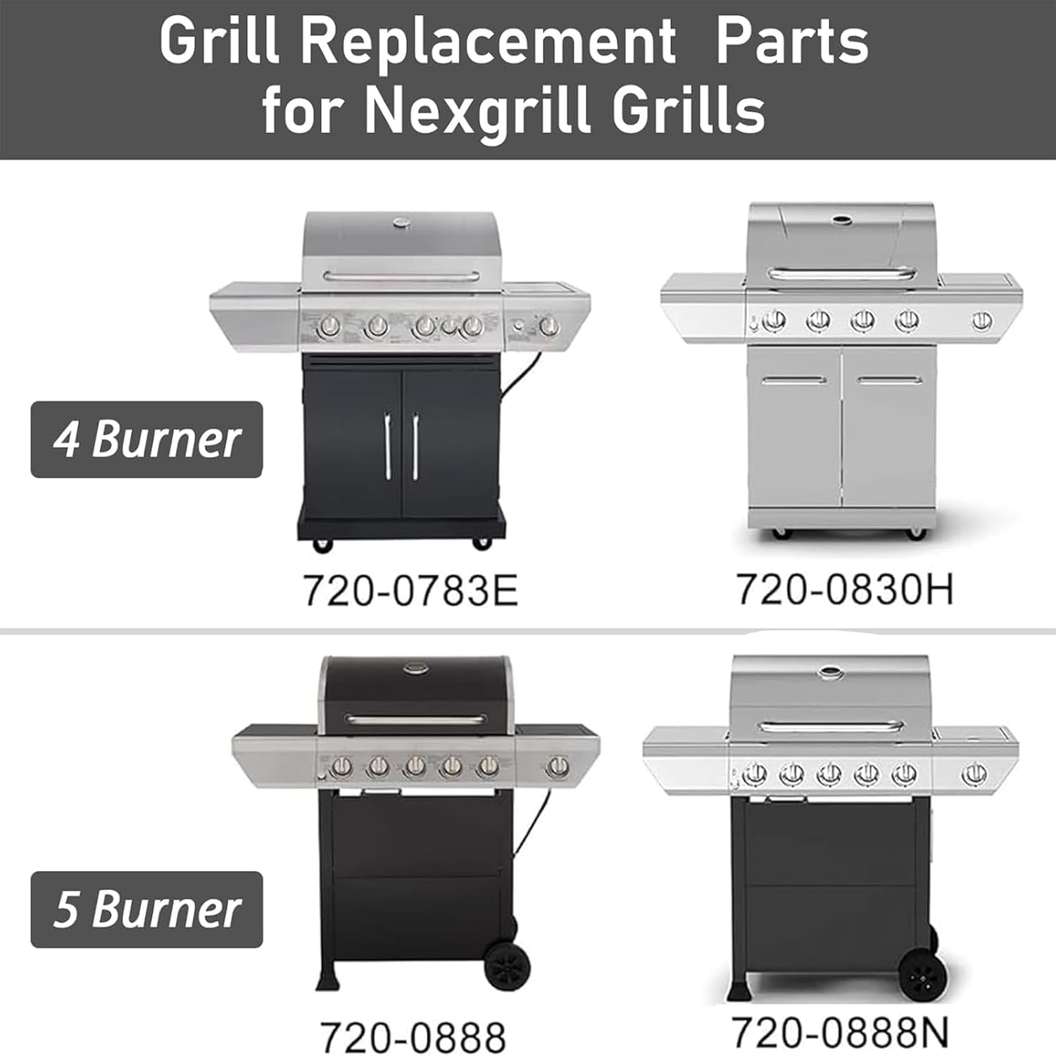 Grill Grates for Nexgrill Replacement Parts 5 Burner 720-0888N 720-0888.17 Inch Cast Iron Cooking Grate Replacement for Nexgrill 4 Burner 720-0830H 720-0830X 720-0888S 720-0783W for Nexgrill 5 Burner - Image 3