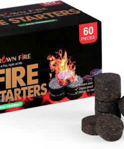 Fire Pit Starters for Solo Stove Mesa. 60 Count Fireplace Starter Great Accessories Tool for Grilling Camping Cooking Campfires and BBQ Light Fire Wood Charcoal and Sticks