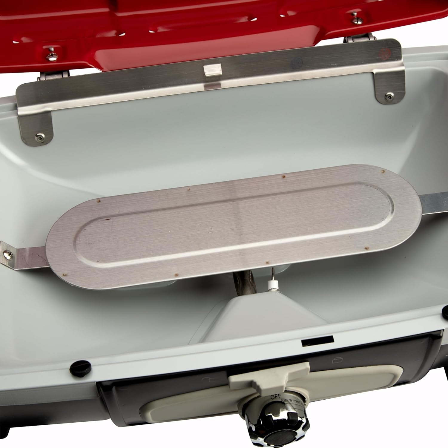 Cuisinart Petite Gourmet Portable Gas Grill. Compact & Lightweight Tabletop Small Grill for Bbqs. Camping. Tailgates & Small Spaces. 5.500 BTU Burner Folding with Carry Handles. Red - Image 9