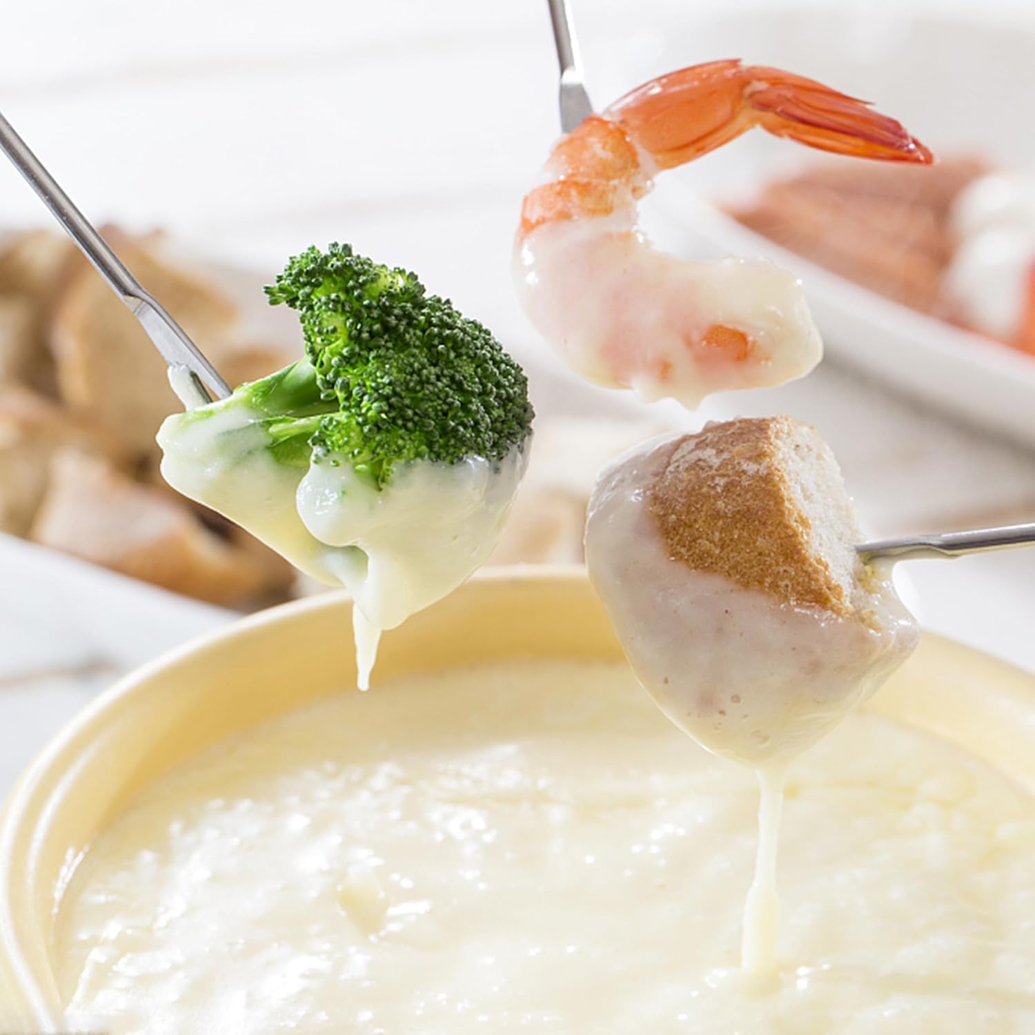 Set of 12 Stainless Steel Fondue Forks 9.5. Color Coded Cheese Fondue Forks Smores Sticks with Heat Resistant Handle for Chocolate Fountain Cheese Roast Marshmallows Dessert Fruits - Image 5