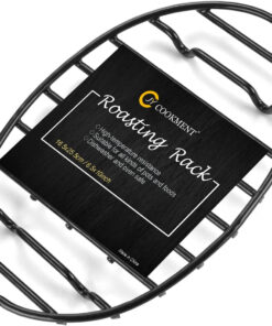 JY COOKMENT Roasting Rack with Integrated Feet. Cooling Drying Rack Kitchen Rack with Enameled Coating. PTFE Free. Great for Cooking. Roasting. Drying. Grilling. Dishwasher Safe (10Inch*6.5Inch)