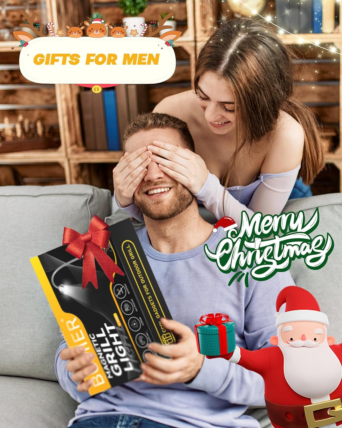 Grilling Gifts for Men. 2 Pack Magnetic Grill Lights for Outdoor Grill. Cooking Gifts. Bbq Gifts for Men. Grill Accessories. Mens Gifts for Christmas. Smoker Accessories Gifts for Men. Gadgets for Men - Image 2