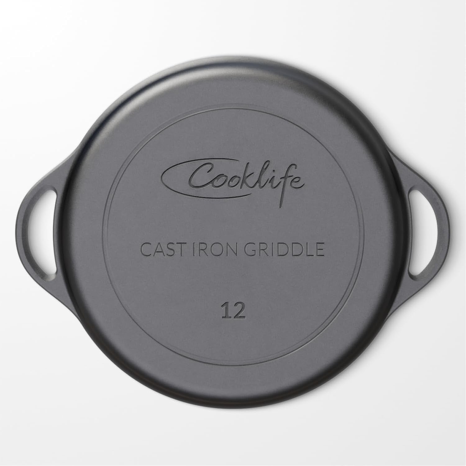 12 Inch Lightweight Pre-Seasoned Cast Iron Griddle with Cleaning Kit - Smooth Polished Surface. Easy to Clean Cast Iron Skillets Use in the Oven. on the Stove or Grill. over a Campfire - Image 7