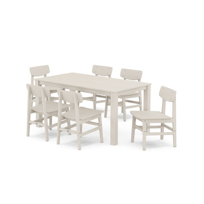Polywood: Modern Studio Urban Chair 7-Piece Parsons Table Dining Set - Image 14