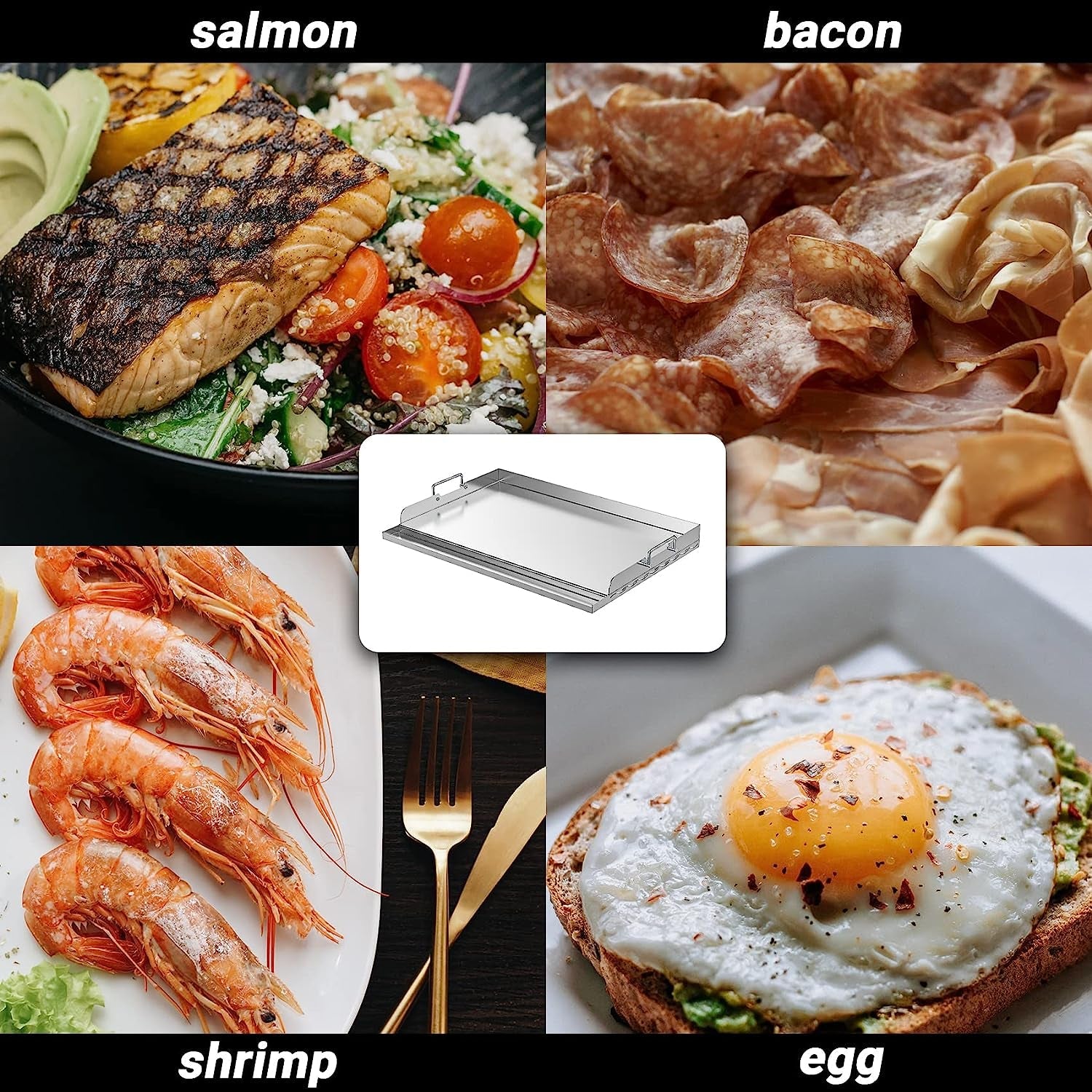 Universal Stainless Steel Griddle Plate with Even Heating Bracing for BBQ Charcoal/Gas Grills. 23 X 16 Rectangular Hibachi Flat Top Griddle for Indoor/Outdoor Cooking - Image 7