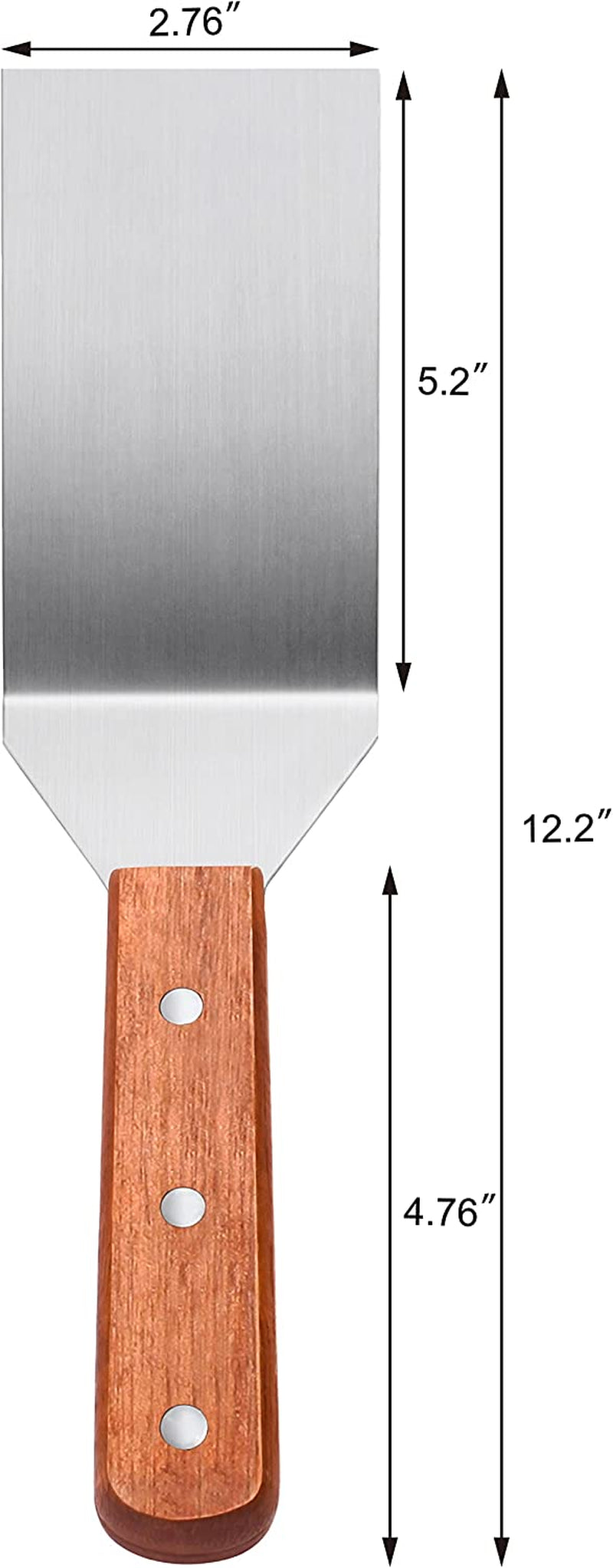 New Star Foodservice 36275 Wood Handle Grill Turner/Spatula. 12.5-Inch - Image 2