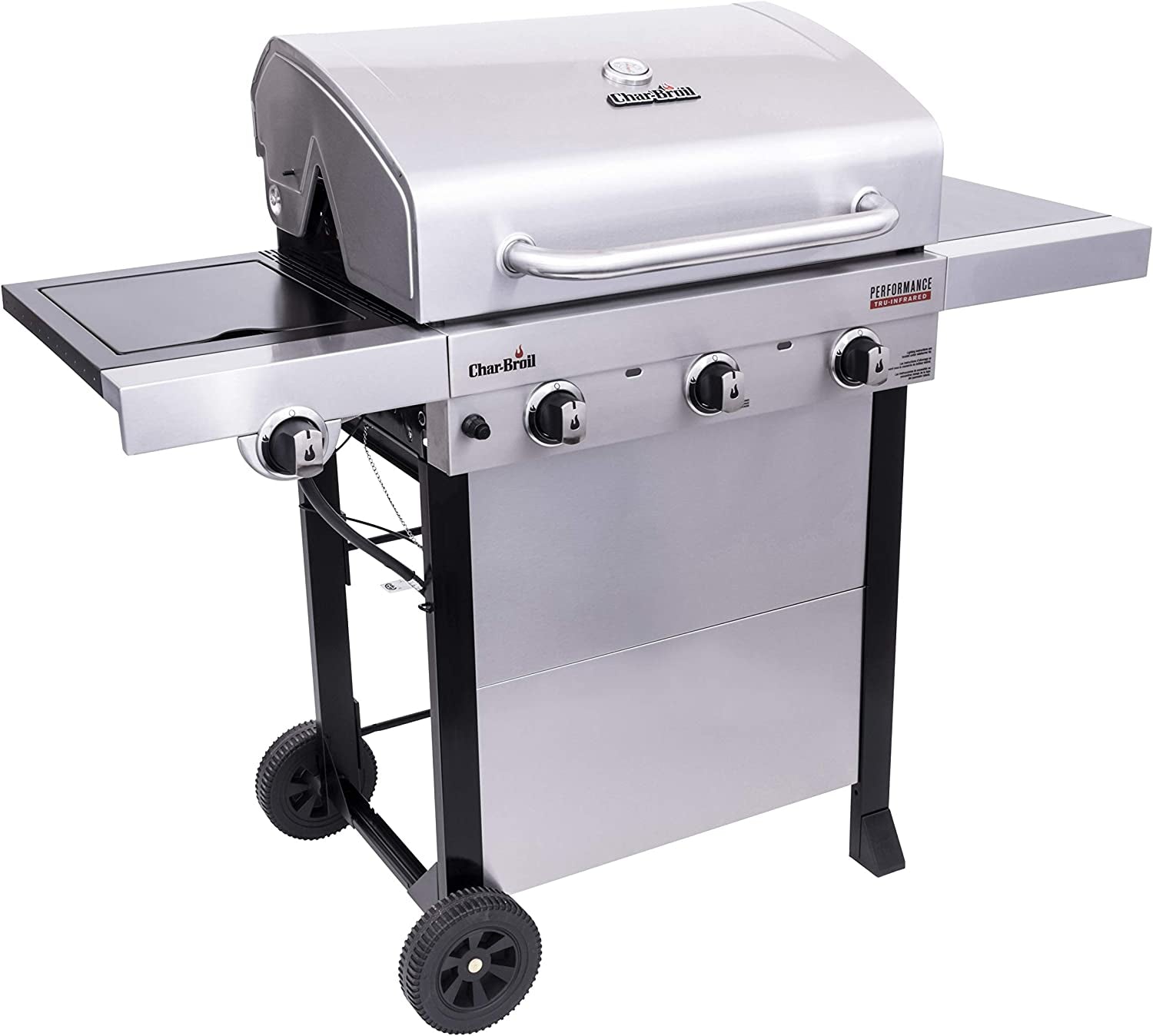 ® Performance Series™ Tru-Infrared Cooking Technology 3-Burner with Side Burner Cart Propane Gas Stainless Steel Grill - 463370719 - Image 2