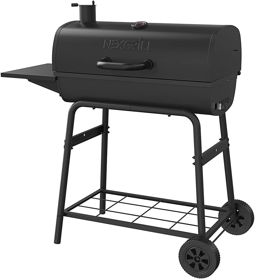 Nexgrill Premium Charcoal Barrel Grill. 29 Inches Barbecue Grill. Heavy Duty Charcoal Barrel BBQ Grill. Outdoor Cooking. Side Shelf. for Camping. Patio. Backyard. Tailgating Barrel Grill - Image 4