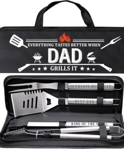 Fathers Day Dad Gifts from Daughter. Grilling Accessories. Heavy Duty Stainless Steel Grill Set BBQ Grill Tools for Outdoor Grill with Aluminum Case. Camping Grill Utensils Set Ideal Grilling Gifts