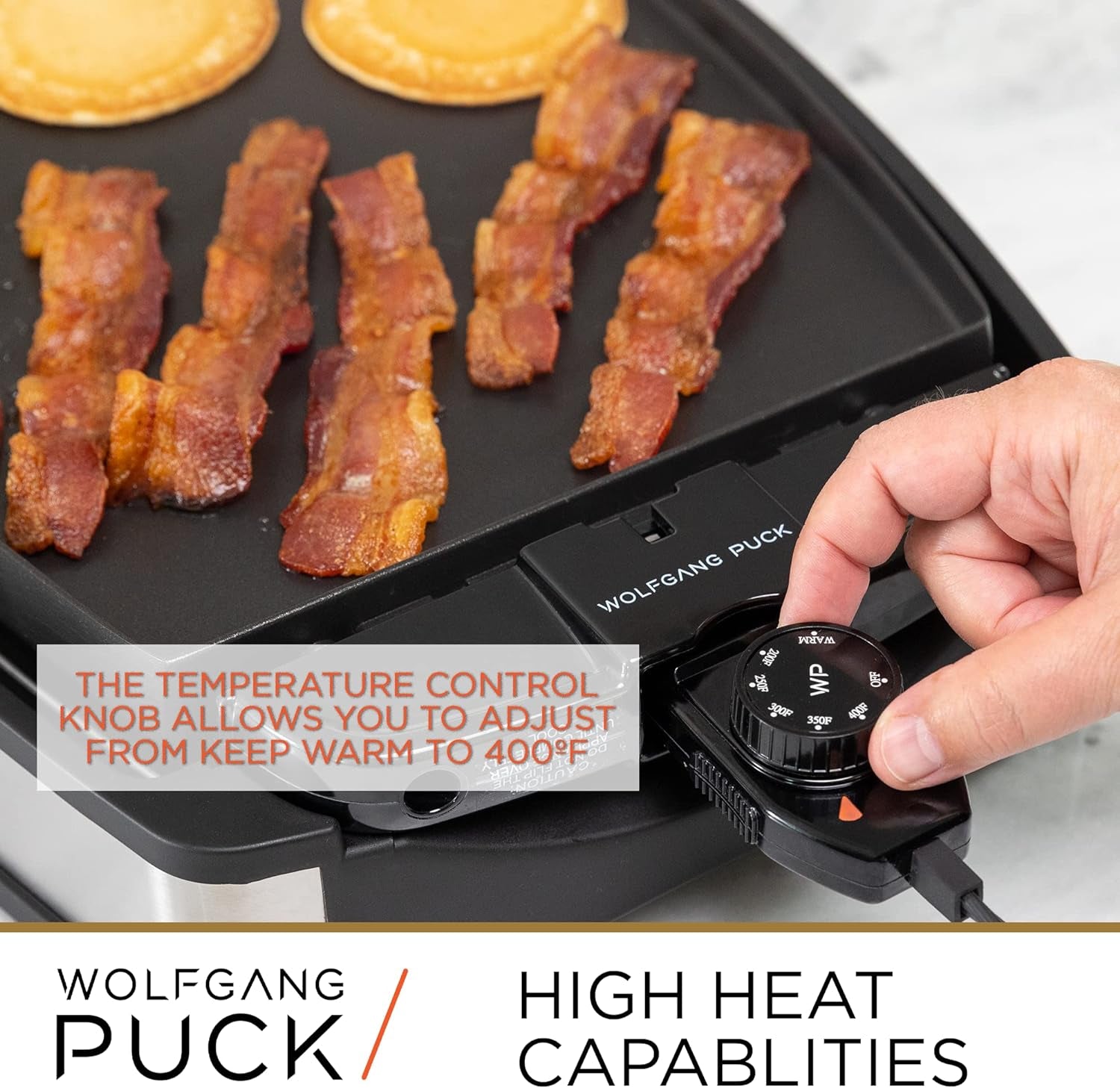 XL Reversible Grill Griddle. Oversized Removable Cooking Plate. Nonstick Coating. Dishwasher Safe. Heats up to 400ºf. Stay Cool Handles - Image 4
