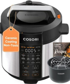 COSORI Pressure Cooker 6 Qt. 9-In-1 Instant Multi Kitchen Appliances. Safer Venting Design. Rice Cooker. Slow Cooking Pot. Sous Vide. Saute Pot. 1100W. Stainless Steel