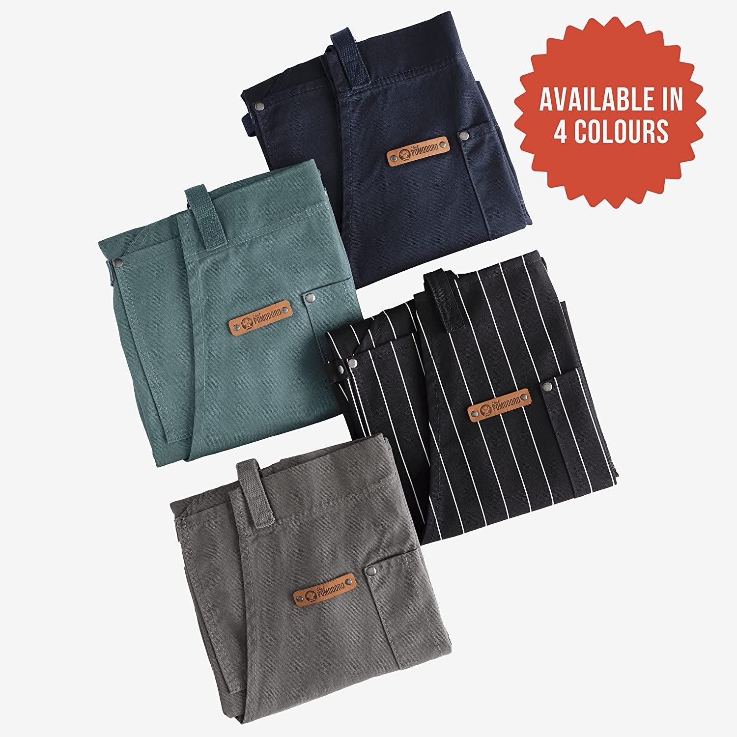 Chef Apron for Men and Women - Kitchen Apron with Pockets & Adjustable Neck Straps - Cooking Apron 100% Cotton - Image 7