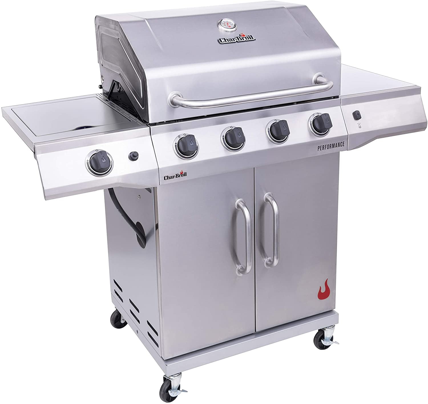 Performance Series Convective 4-Burner with Side Burner Cabinet Propane Gas Stainless Steel Grill - 463354021 - Image 2