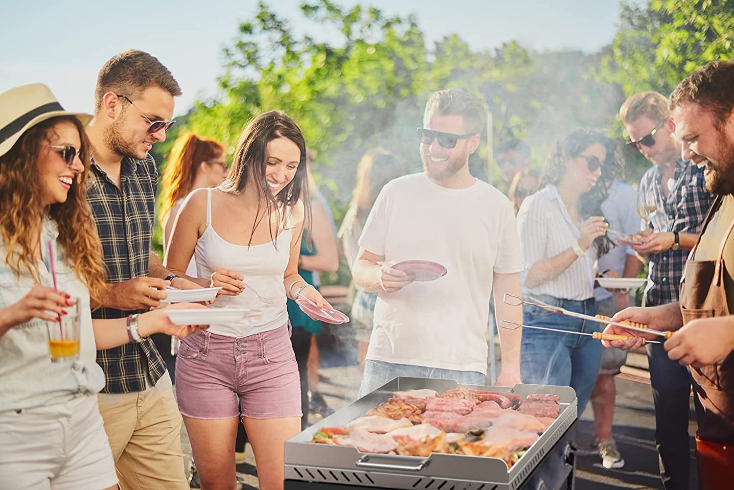 28 Inch Stainless Steel Flat Top Gas Grill Griddle Replacement for Blackstone 2-Burner Propane Fueled Grill Improved New Rear Grease Management System (Improved Version) - Image 6