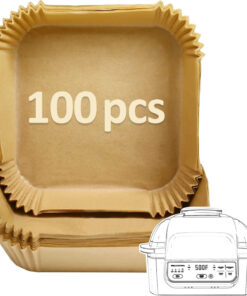 Air Fryer Disposable Paper Liner for Ninja AG301 Air Fryer. 100 Pcs Non-Stick Disposable Air Fryer Parchment Paper Pads Air Fryer Liners for Ninja AG301 Indoor Grill Air Fryer