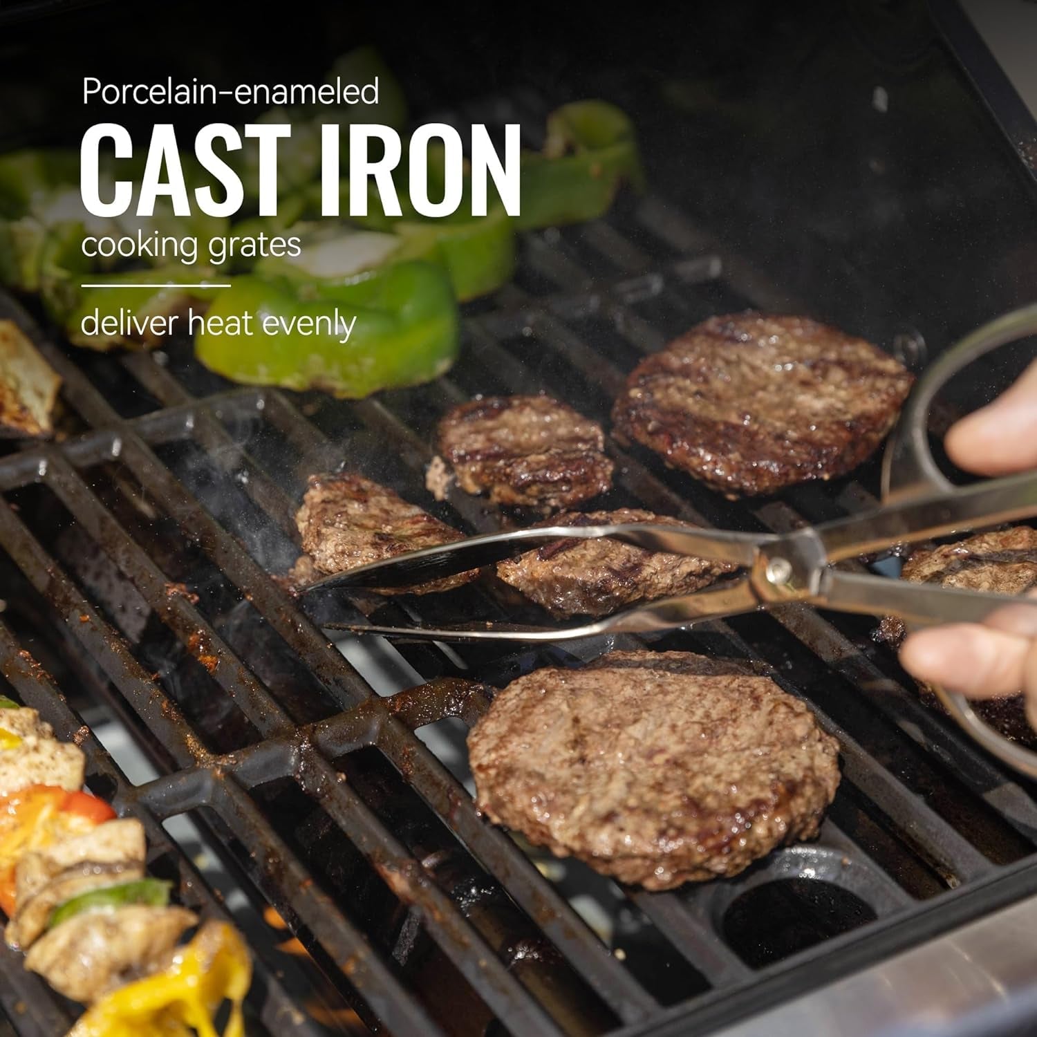 GA5401T 5-Burner BBQ Propane Grill with Sear Burner and Side Burner. Stainless Steel Barbecue Gas Grill for Outdoor Patio Garden Picnic Backyard Cooking. 64.000 BTU. Silver - Image 9