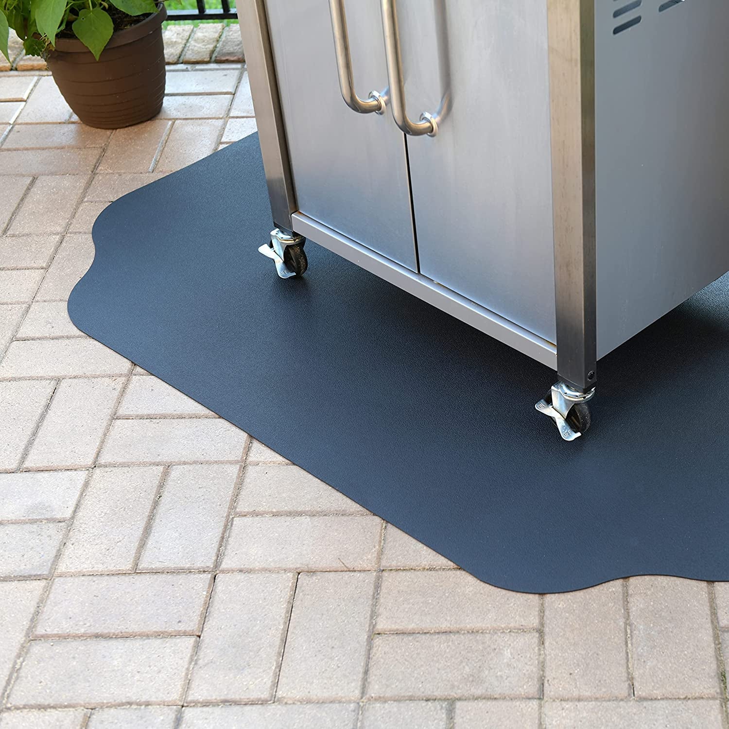 under the Grill Protective Deck and Patio Mat. 36 X 56 Inches.Black - Image 8