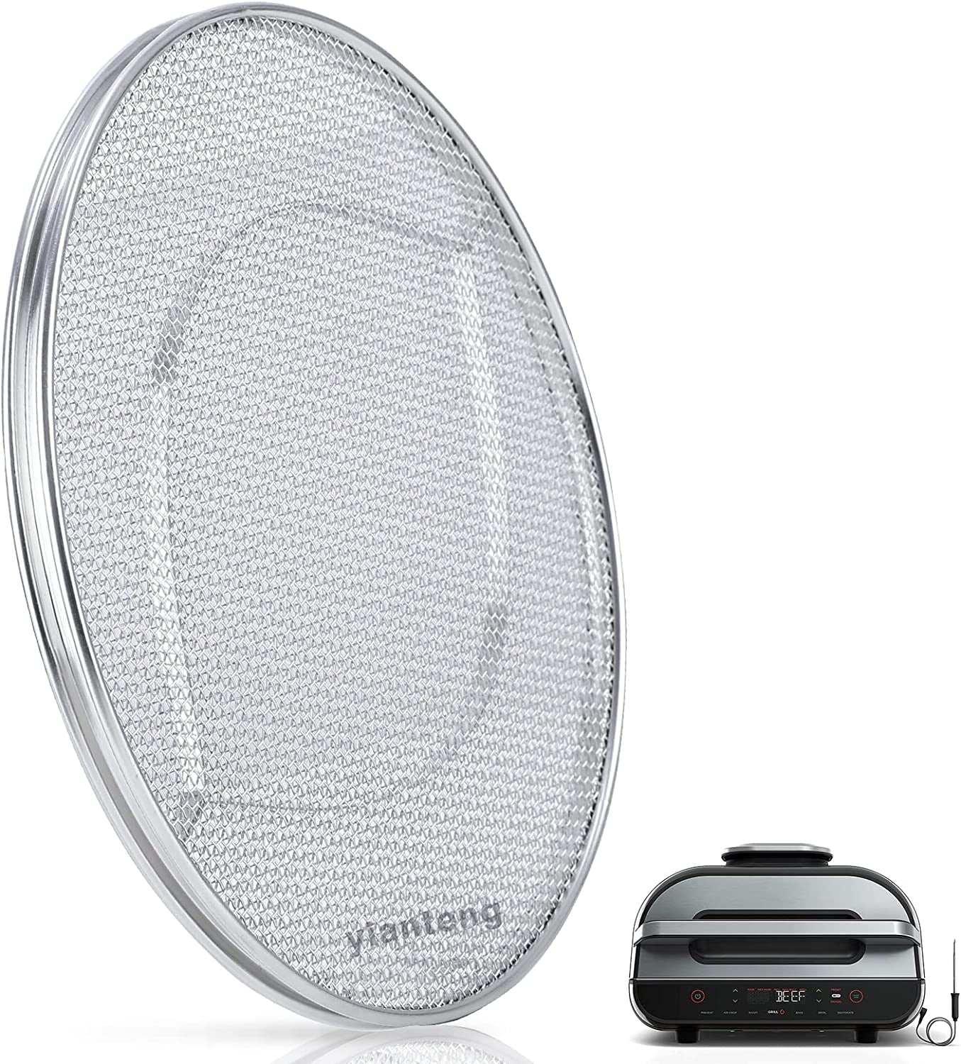 Stainless Steel Splatter Shield for FG551 Foodi. Accessories for Reusable Foodi Smart XL 6-In-1 Indoor Grill. Foodi Smart XL Accessories. Foodi Grill Air Fryer Accessories. Dishwasher Safe