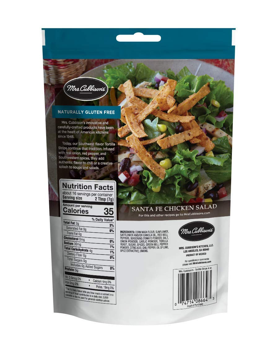 Tortilla Strips - Santa Fe Style. Great for Snacking. Soup and Salad Topper - Southwest Flavor. 4 Ounce (Pack of 9) - Image 2