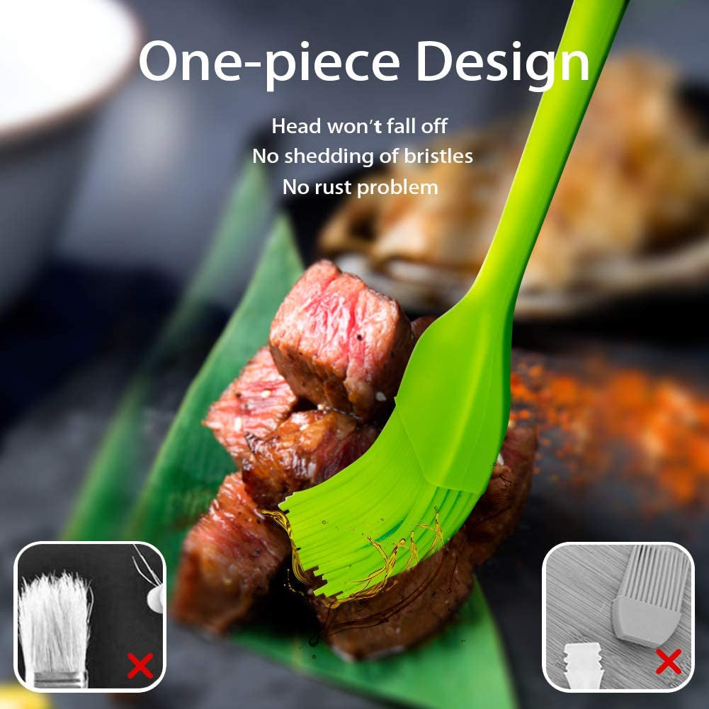 Silicone Basting Pastry Brush - Cooking Brush for Oil Sauce Butter Marinades. Food Brushes for BBQ Grill Kitchen Baking. Baster Brushes Baste Pastries Cakes Meat Desserts. Food Grade. Dishwasher Safe - Image 3