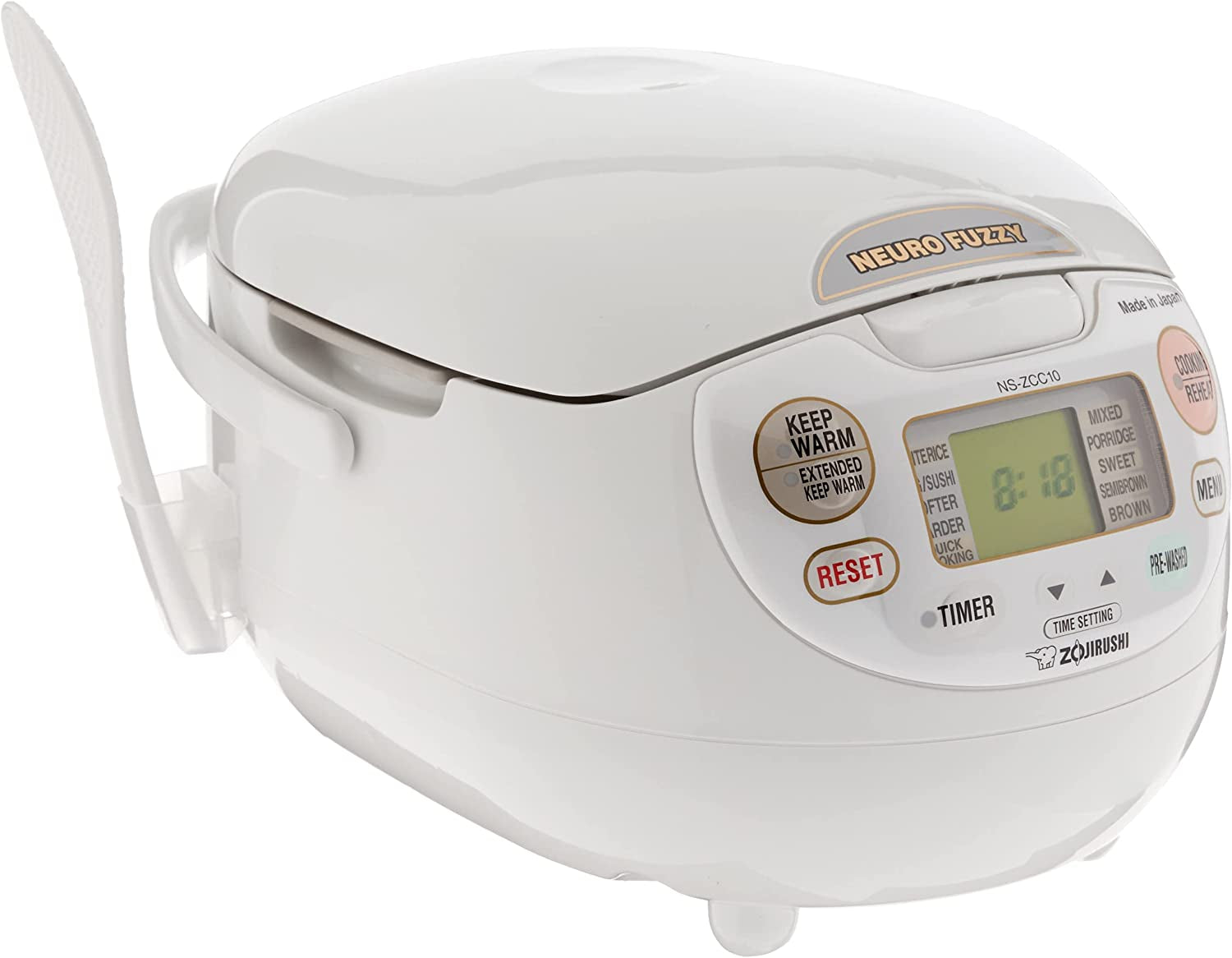 Zojirushi NS-ZCC10 5-1/2-Cup Neuro Fuzzy Rice Cooker and Warmer. Premium White - Image 5