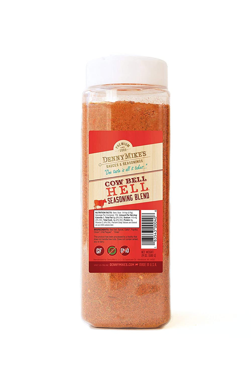 Dennymike'S Cow Bell Hell Seasoning Blend. All Natural Spices and Seasonings. Low Sodium and Keto-Friendly Chili Seasoning Mix. BBQ Rub for Cooking. Smoking. and Grilling. 24 Oz