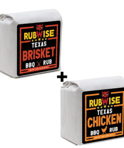 Texas Style Brisket Rub & Chicken Rub by Rubwise | BBQ Rub & Spices for Smoking & Grilling | Dry Rubs | Great on Brisket. Steaks. Ribs. Burgers. Chicken. Turkey. Duck. and Seafood & More (1Lb Each)